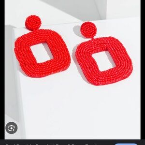 Brand new Vici Tao beaded red statement earrings